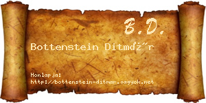 Bottenstein Ditmár névjegykártya